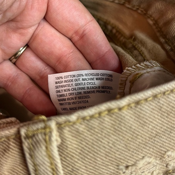 NWT Wild Fable Sz 6 Dusty Gold Button Fly Denim Cut-Off High Waist Jean Shorts - Picture 11 of 12